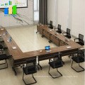 Training Room Foldable Conference Table Stackable Wooden Conference Folding Desk Foldable Table